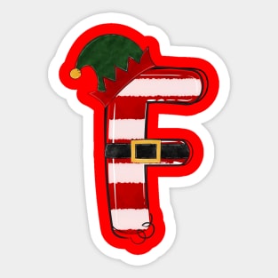 Letter F (Christmas Alphabet) Sticker